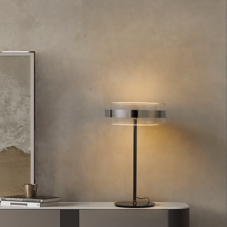 Modern Cylindrical Table Lamp with Integrated LED – 15.7 Height 4