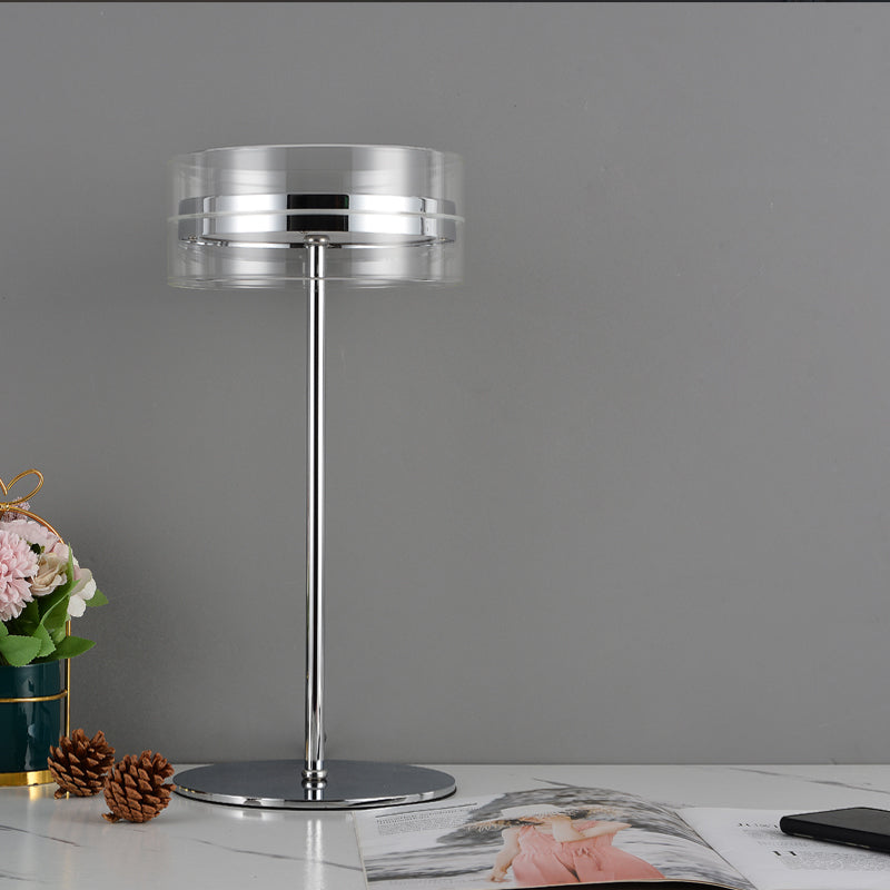 Modern Cylindrical Table Lamp with Integrated LED – 15.7 Height 8