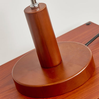 Modern Table Lamp with Swiveling Metal Head and Wooden Frame – 20cm Diameter 8