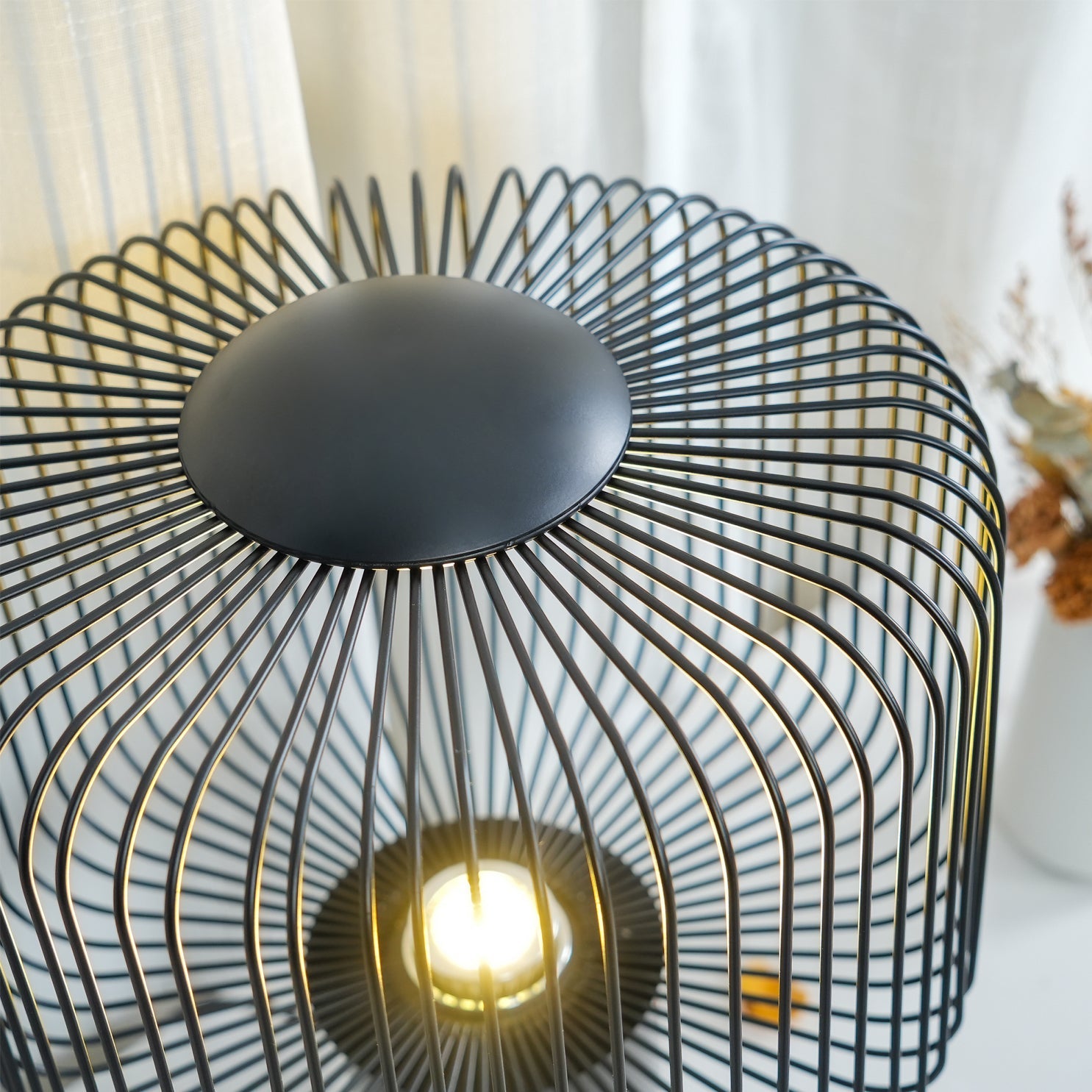 Modern Table Lamp with Black Marble Base and Integrated LED – Chic Home Lighting 9