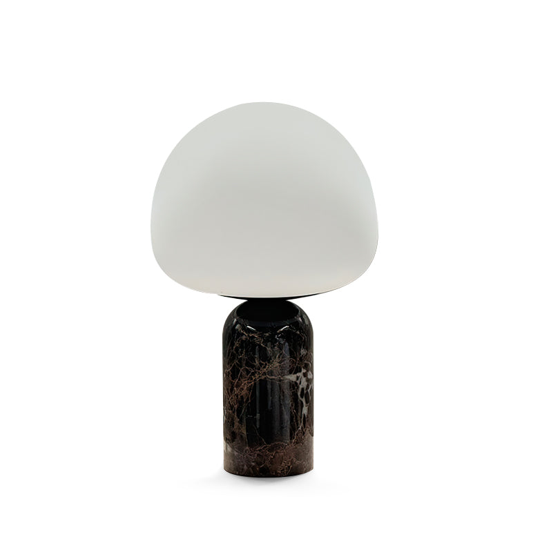 Elegant Table Lamp with Marble Base and Glass Shade – Minimalist Nightstand or Desk Lamp 1