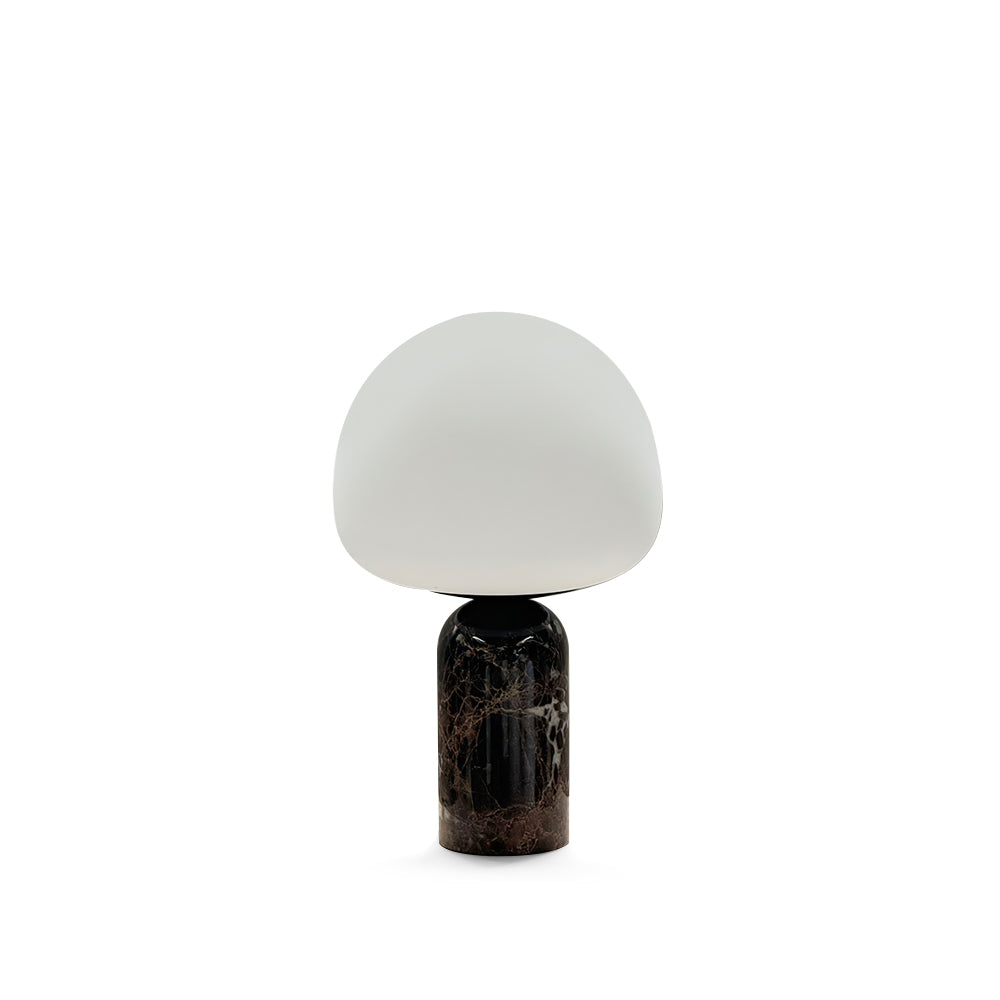 Elegant Table Lamp with Marble Base and Glass Shade – Minimalist Nightstand or Desk Lamp 2