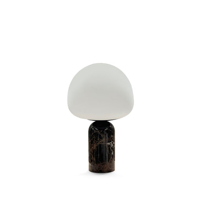Elegant Table Lamp with Marble Base and Glass Shade – Minimalist Nightstand or Desk Lamp 2