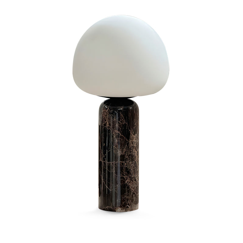 Elegant Table Lamp with Marble Base and Glass Shade – Minimalist Nightstand or Desk Lamp 10