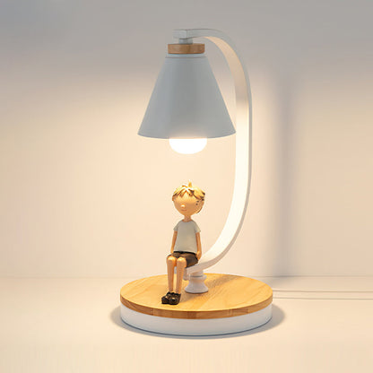 Charming Table Lamp with Wood Base and Bird Accent – Soft Light for Bedroom or Living Room 11