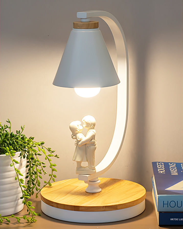 Charming Table Lamp with Wood Base and Bird Accent – Soft Light for Bedroom or Living Room 5