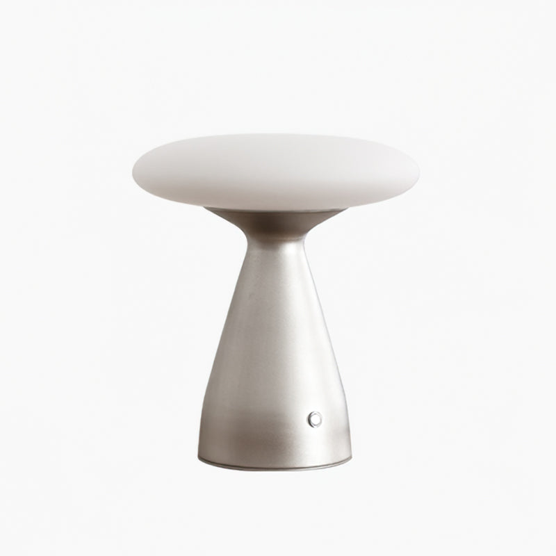 Modern Table Lamp with Glass Shade and Metal Base – 18cm Diameter 1