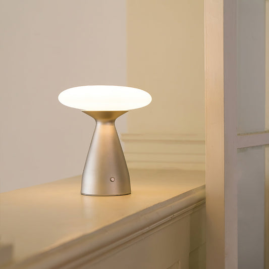 Modern Table Lamp with Glass Shade and Metal Base – 18cm Diameter 3