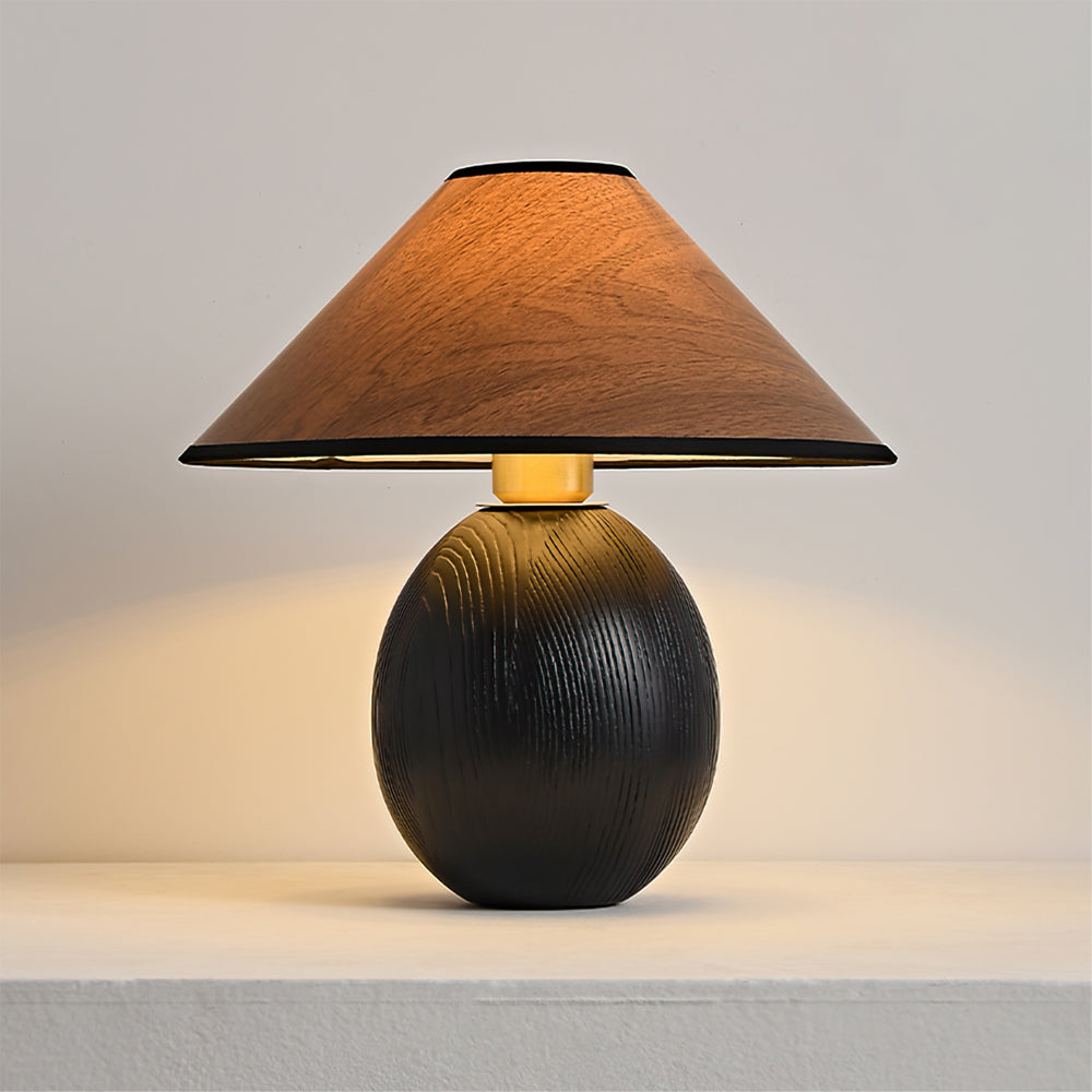 Kodu Table Lamp with Wood Finish and LED Compatibility – Elegant Indoor Lighting 4