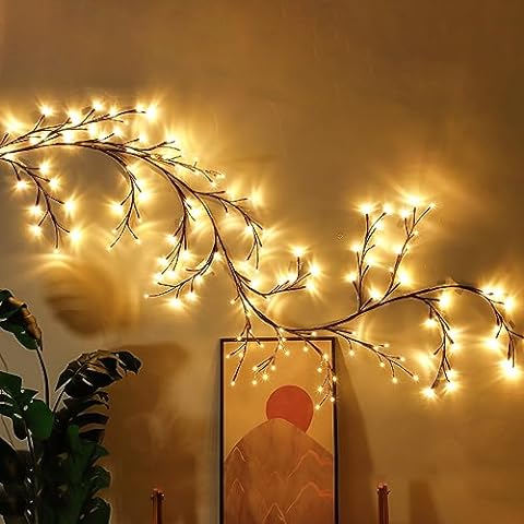 Warm White LED Grapevine Fairy Lights – 2.3m Outdoor String Lights with Remote Control 3