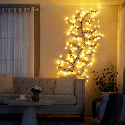 Warm White LED Grapevine Fairy Lights – 2.3m Outdoor String Lights with Remote Control 8