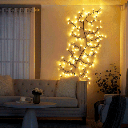 Warm White LED Grapevine Fairy Lights – 2.3m Outdoor String Lights with Remote Control 8