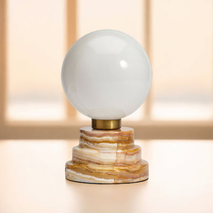 Elegant Marble and Glass Table Lamp – Modern Design for Home Decor 4