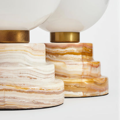 Elegant Marble and Glass Table Lamp – Modern Design for Home Decor 6
