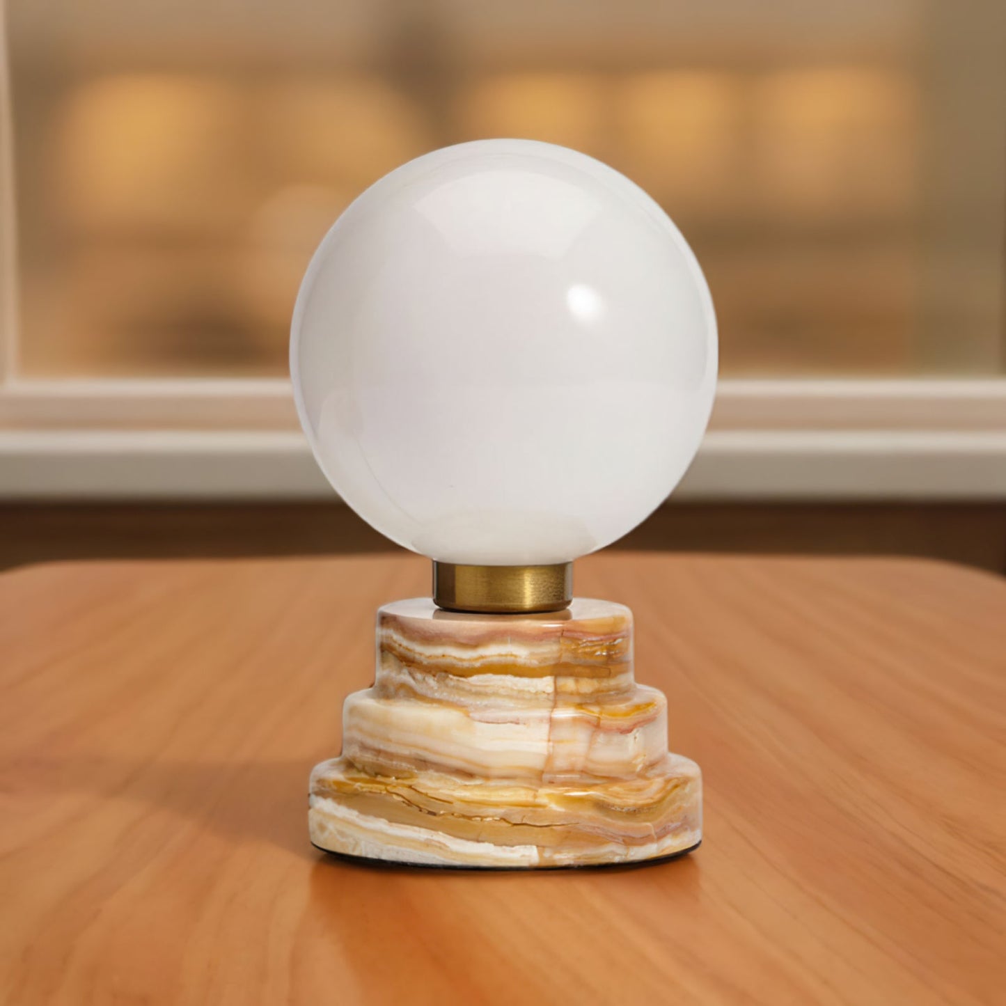 Elegant Marble and Glass Table Lamp – Modern Design for Home Decor 7