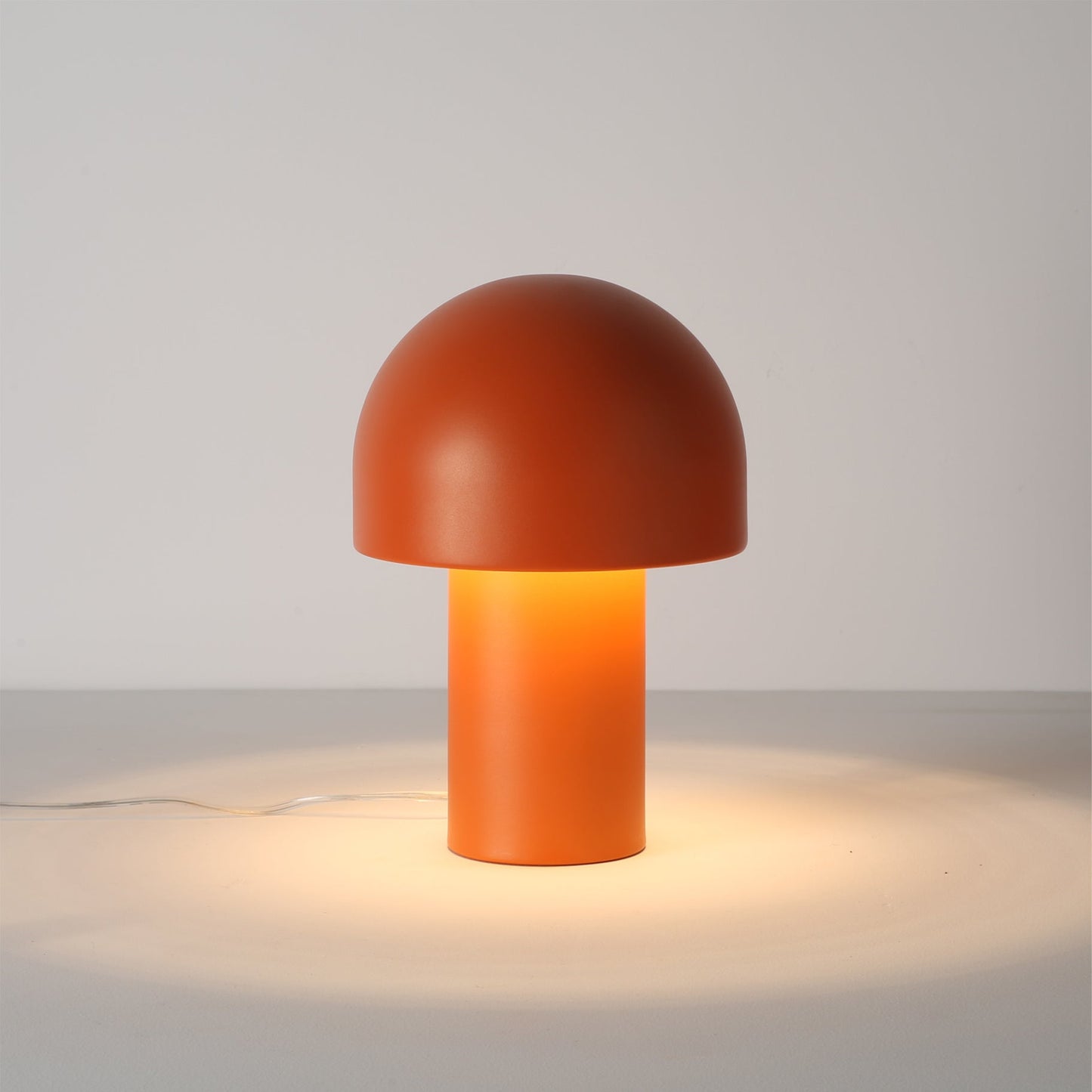Modern Mushroom-Shaped Table Lamp with Warm Glow – Stylish Bedside or Desk Lamp in White and Orange 8