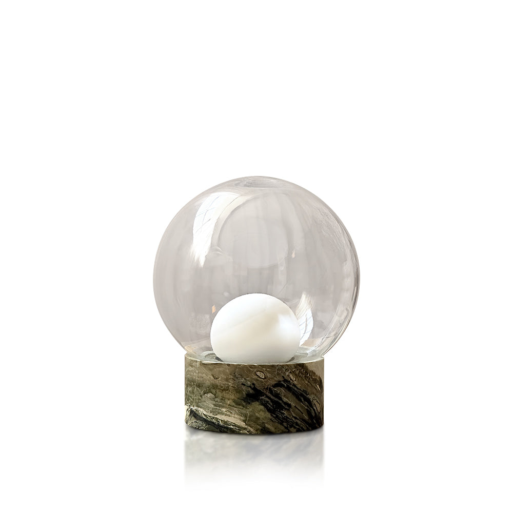 Lilly Table Lamp with Marble Base and Glass Globe – Modern Bedside or Desk Lamp 2