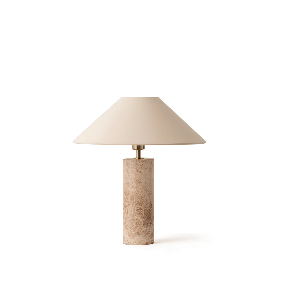 Elegant Marble Table Lamp with Fabric Shade – 32cm for Bedroom or Living Room 2