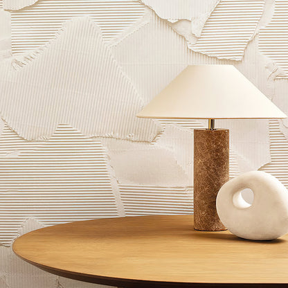 Elegant Marble Table Lamp with Fabric Shade – 32cm for Bedroom or Living Room 3