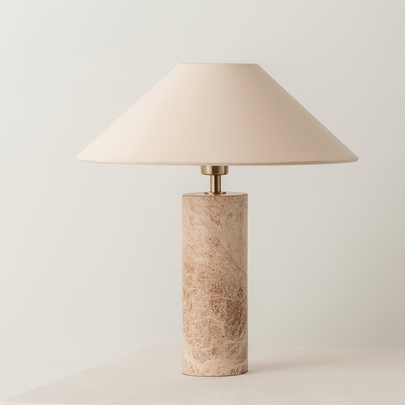 Elegant Marble Table Lamp with Fabric Shade – 32cm for Bedroom or Living Room 4