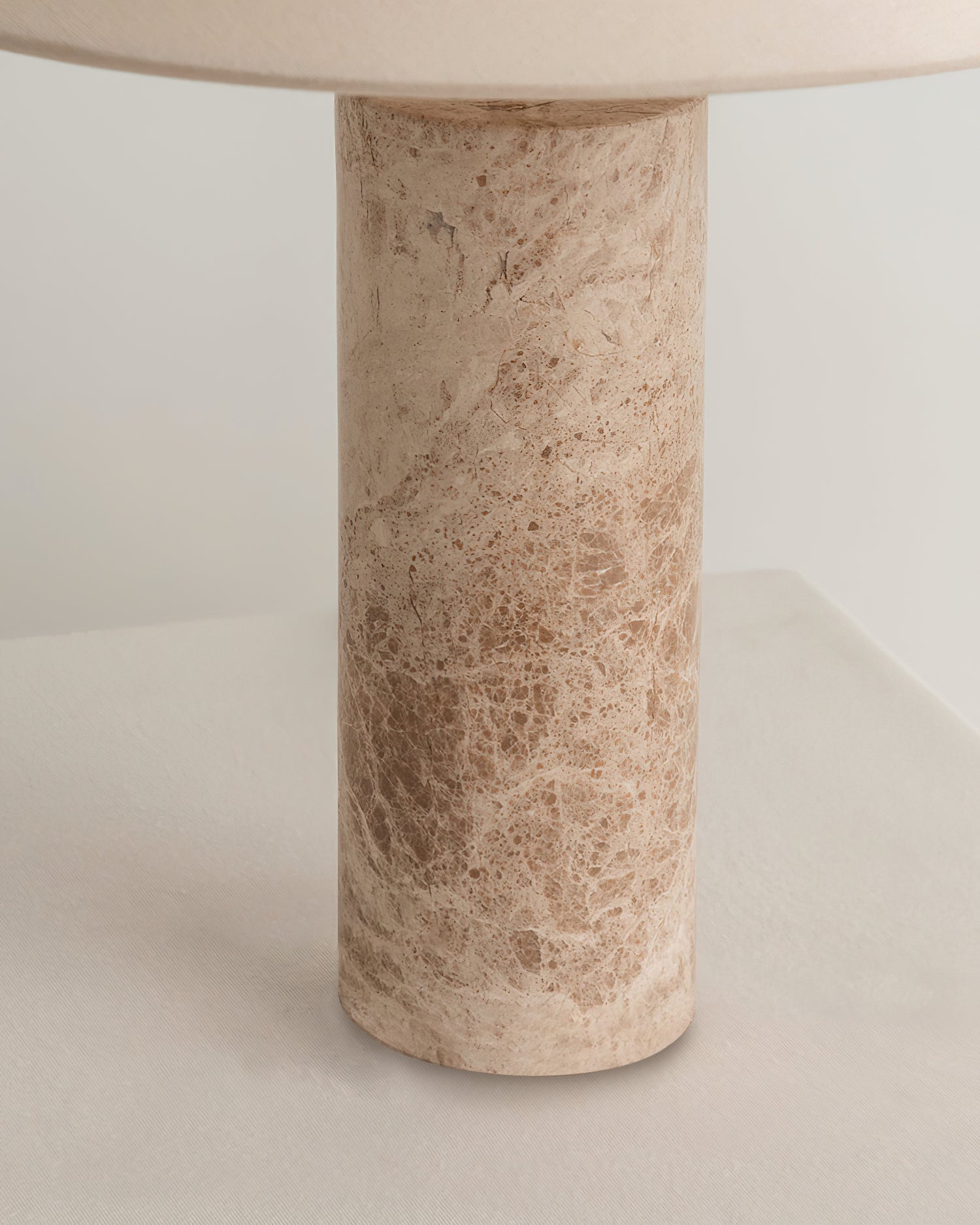 Elegant Marble Table Lamp with Fabric Shade – 32cm for Bedroom or Living Room 8