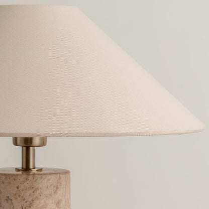 Elegant Marble Table Lamp with Fabric Shade – 32cm for Bedroom or Living Room 9
