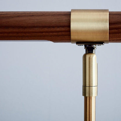 Elegant Adjustable Table Lamp for Living Room or Bedroom – Gold and Walnut Finish 5