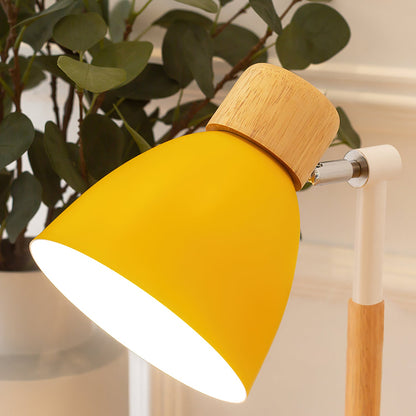Modern Table Lamp with Wooden Base and Metal Shade – Minimalist Design for Desk or Bedside 6