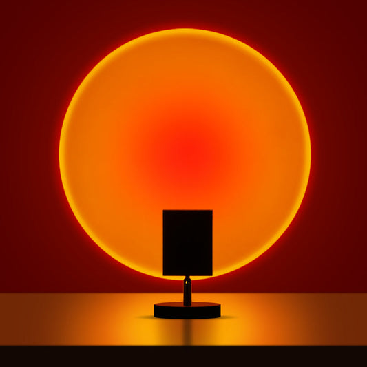 Luca Table Lamp – Color Projector with Integrated LED – Black Aluminum Design 1