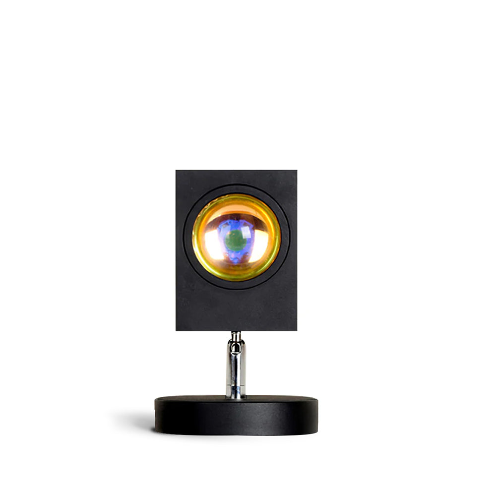 Luca Table Lamp – Color Projector with Integrated LED – Black Aluminum Design 2