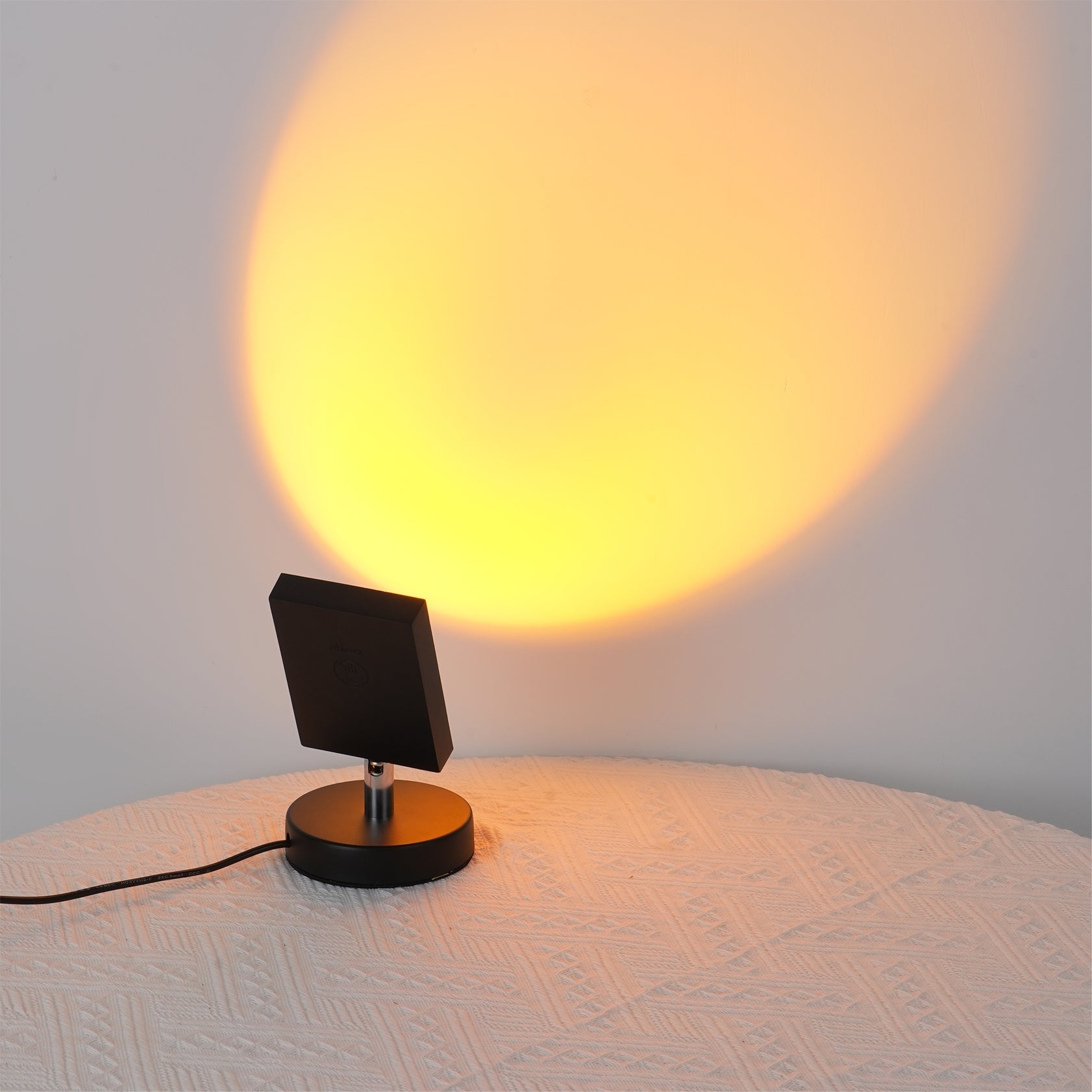 Luca Table Lamp – Color Projector with Integrated LED – Black Aluminum Design 8