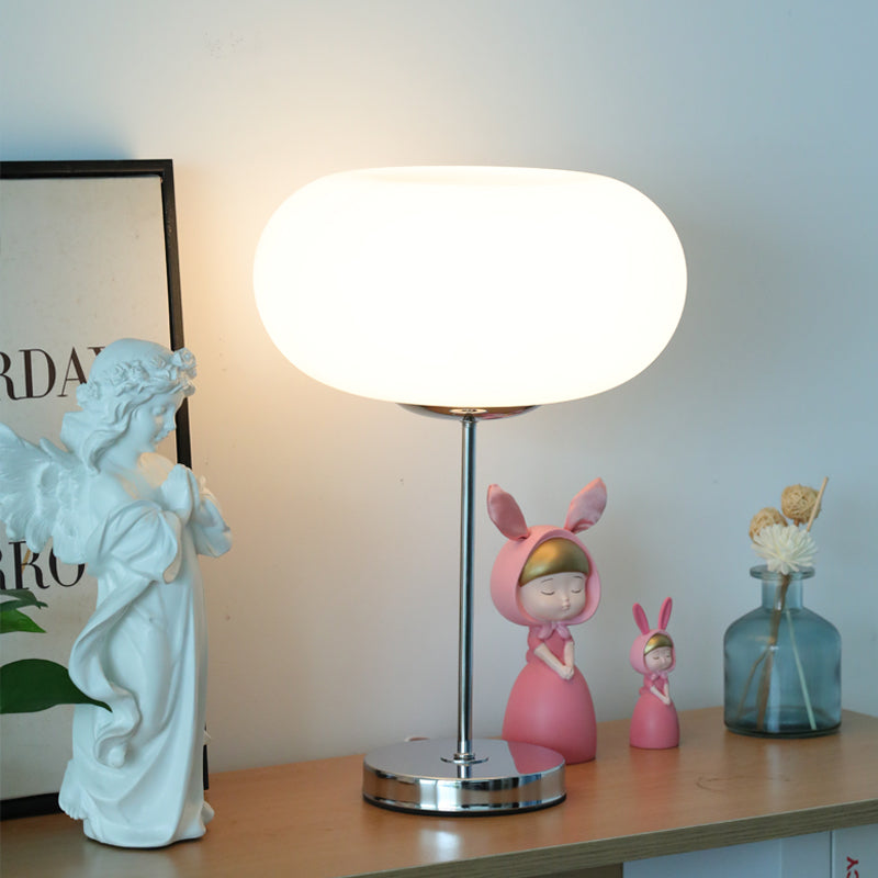 Minimalist Table Lamp with LED Bulb Compatibility – Modern Silver Finish 2