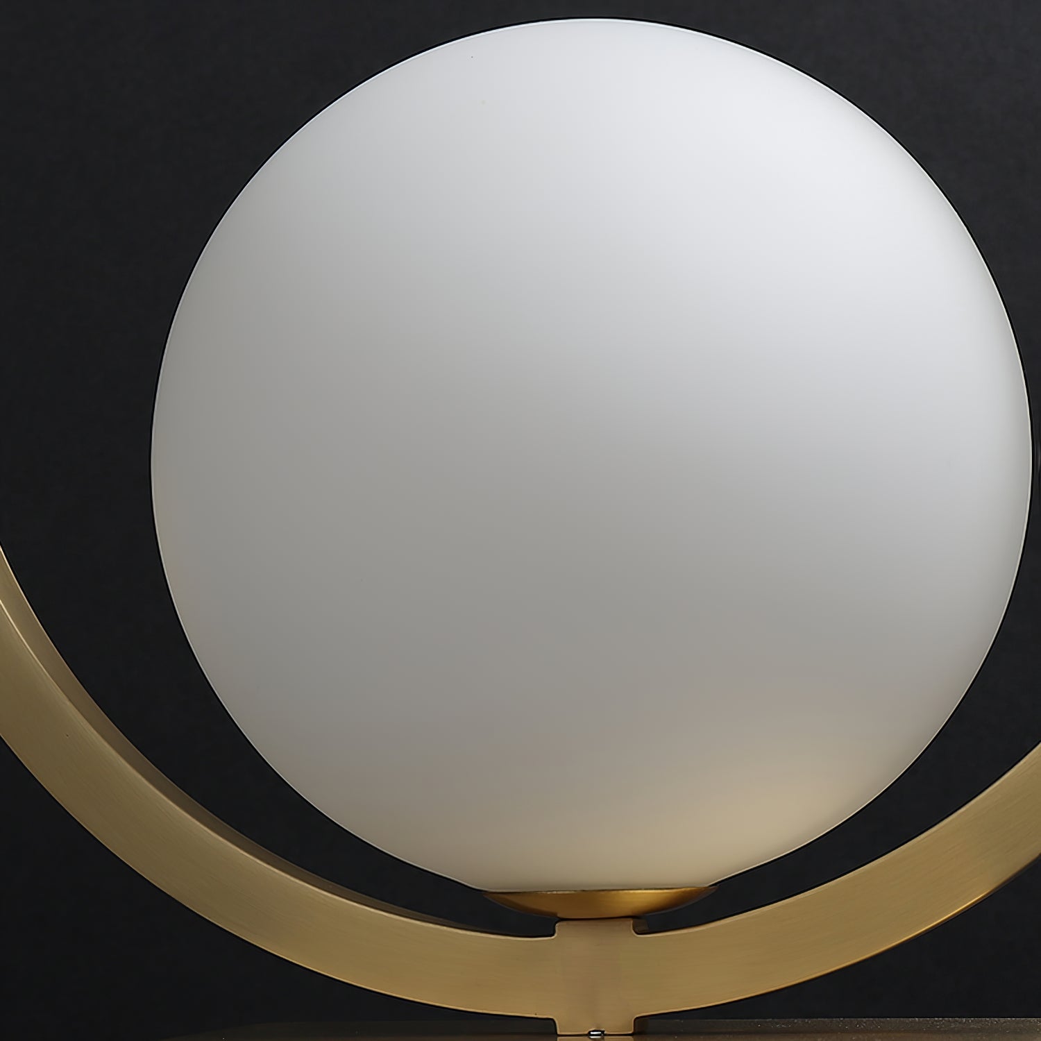 Art Deco Brass Table Lamp with White Globe – Stylish Nightstand or Bedroom Lamp 8