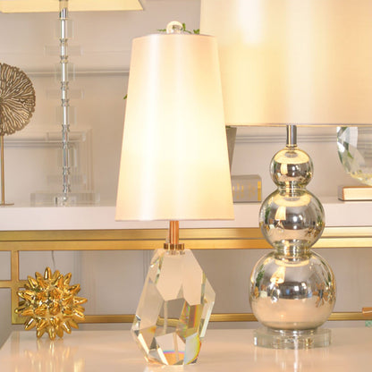 Elegant Crystal Table Lamp with Metal Base – Modern Design for Home Decor 3