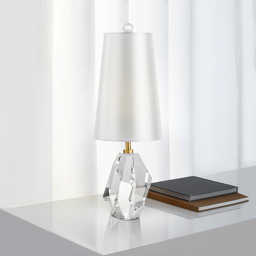 Elegant Crystal Table Lamp with Metal Base – Modern Design for Home Decor 4
