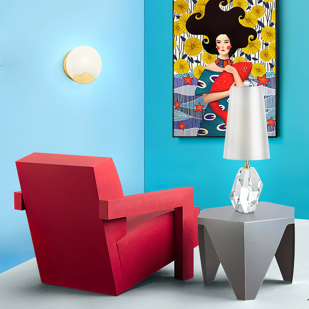 Elegant Crystal Table Lamp with Metal Base – Modern Design for Home Decor 5