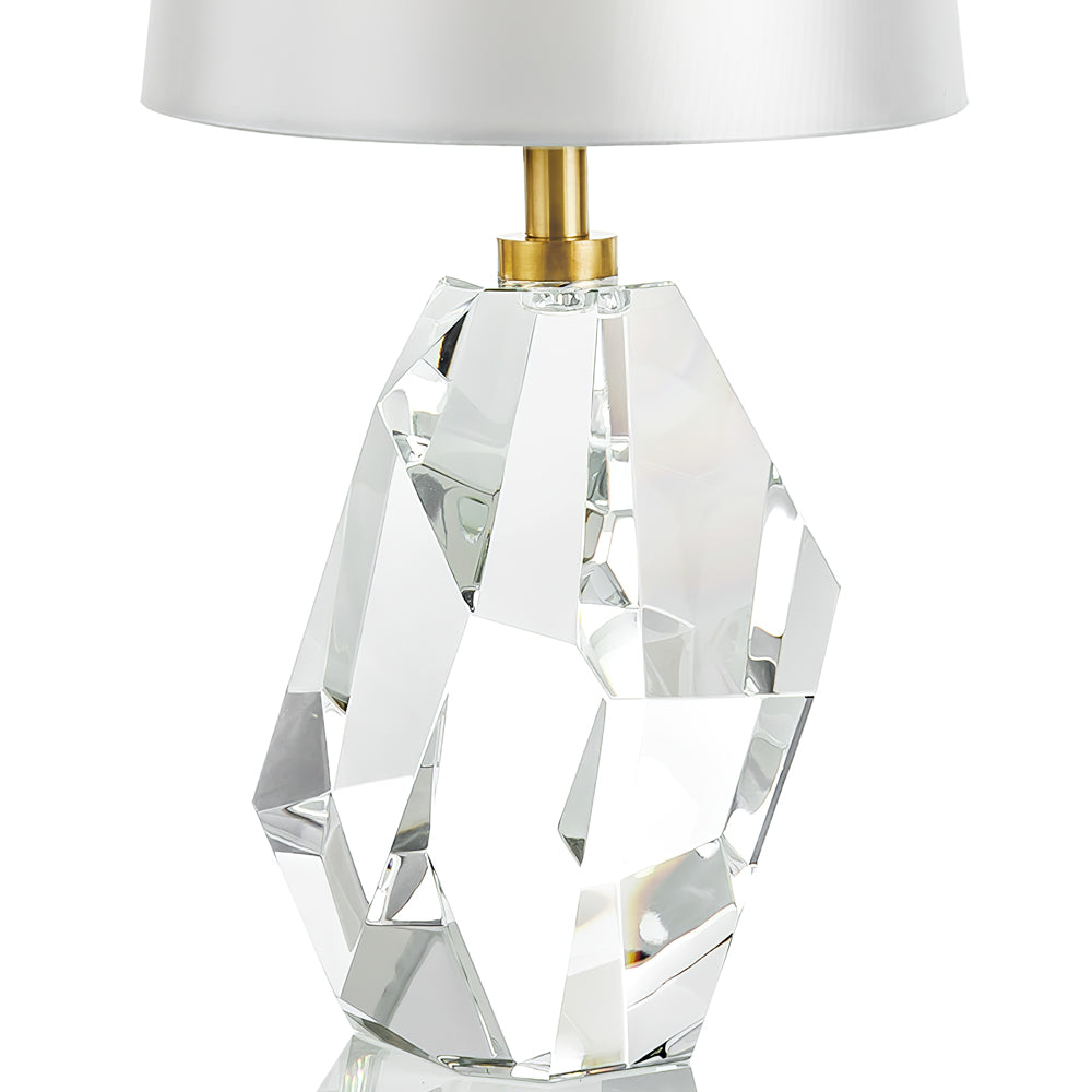Elegant Crystal Table Lamp with Metal Base – Modern Design for Home Decor 7