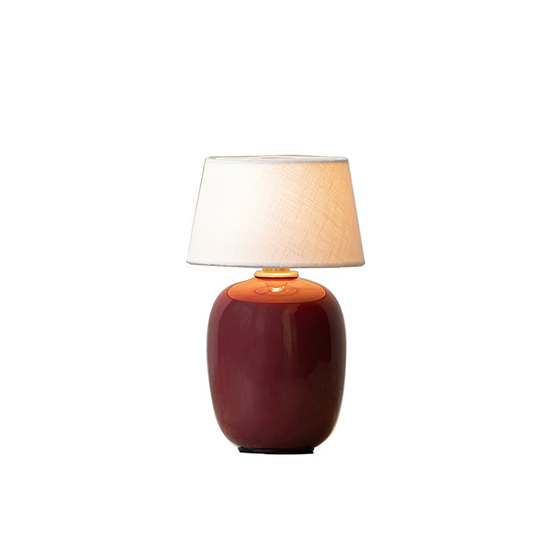 Elegant Table Lamp with Ceramic Base and Fabric Shade – Touch Control LED Bedside Lamp for Living Room and Bedroom 11
