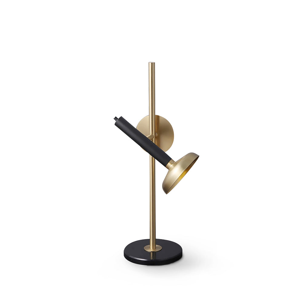 Elegant Table Lamp with Gold Shade and Black Frame – Modern Bedside or Desk Lamp 2