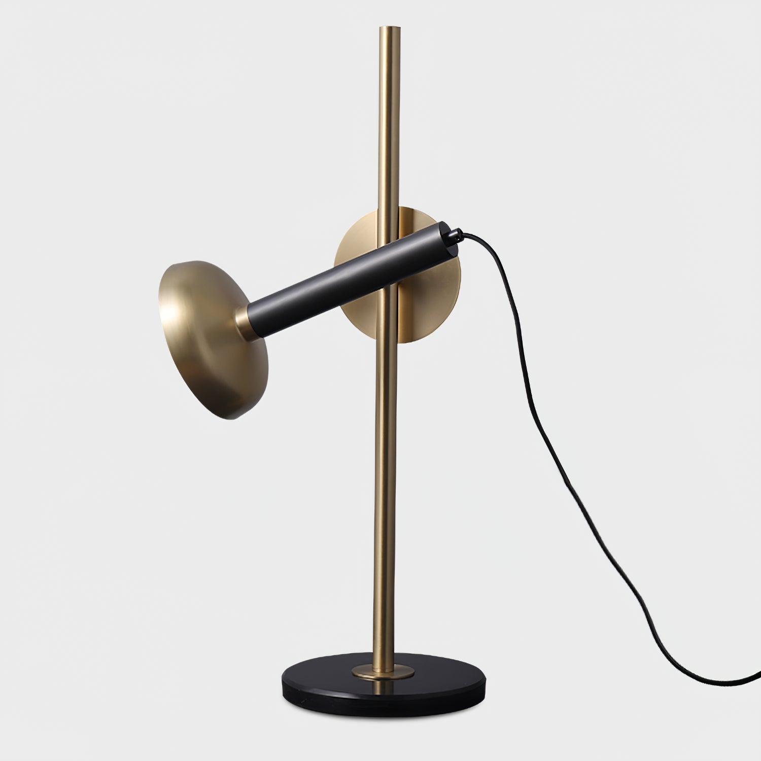 Elegant Table Lamp with Gold Shade and Black Frame – Modern Bedside or Desk Lamp 6