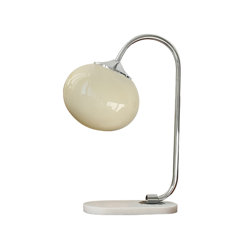 Modern Table Lamp with Pink Glass Shade and Gold Finish – 16.1 Height 14