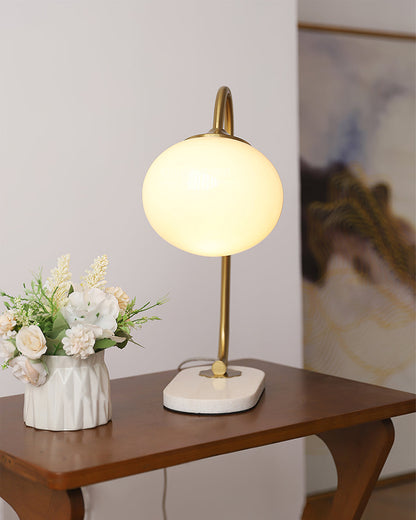 Modern Table Lamp with Pink Glass Shade and Gold Finish – 16.1 Height 7