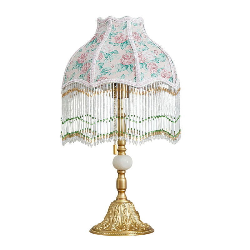 Vintage Tiffany-Style Table Lamp with Floral Accents - Elegant Bedside or Desk Lighting 1