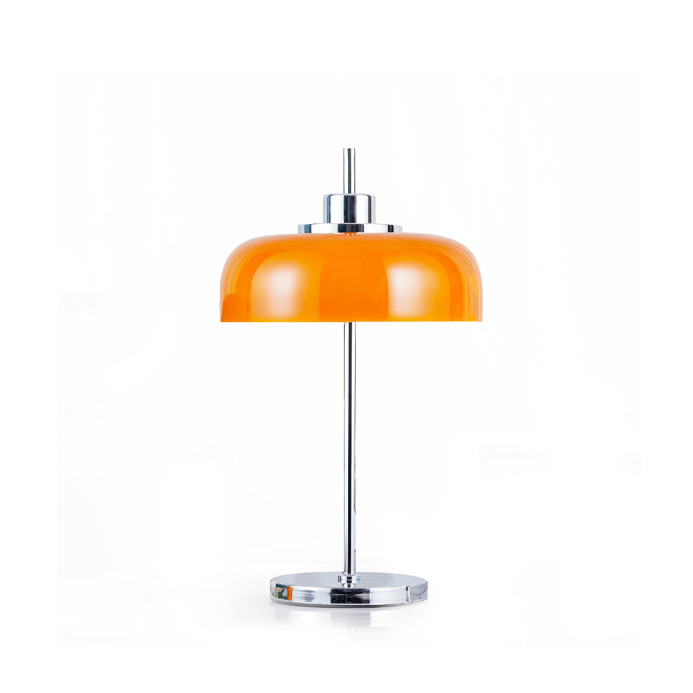 Mid-Century Inspired Maybe Table Lamp with Integrated LED – Orange Shade 2