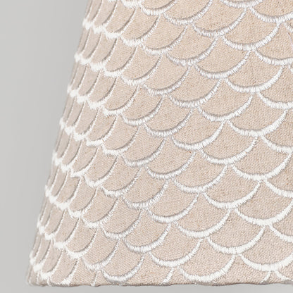 Elegant Mermaid Table Lamp with Fabric Shade and Wooden Base for Bedroom or Living Room 6