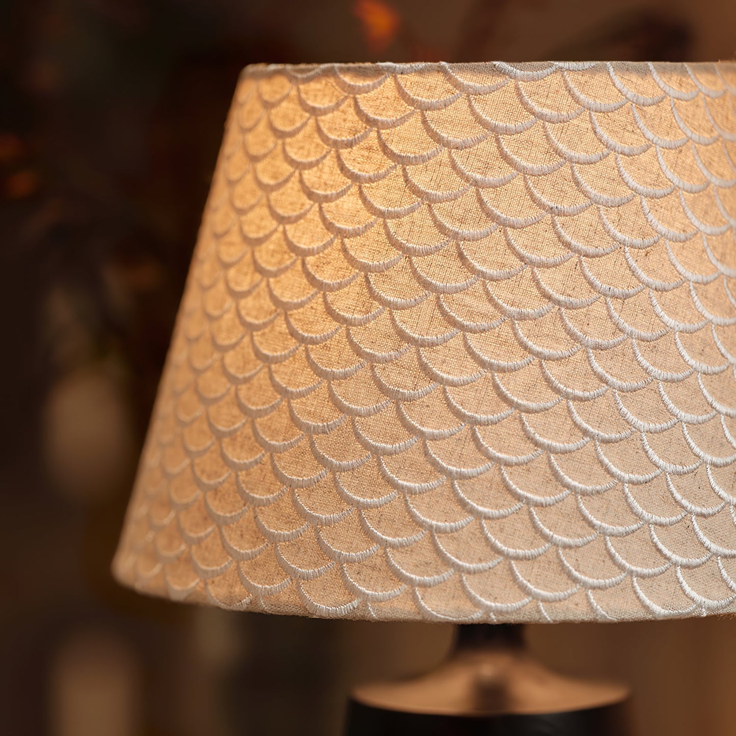 Elegant Mermaid Table Lamp with Fabric Shade and Wooden Base for Bedroom or Living Room 7