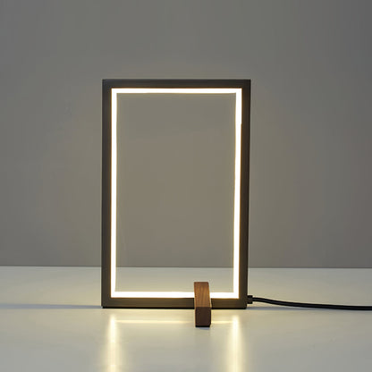 Mid-Century Modern Wood Table Lamp with Brass Accent – Dual Bulb LED Lighting 8