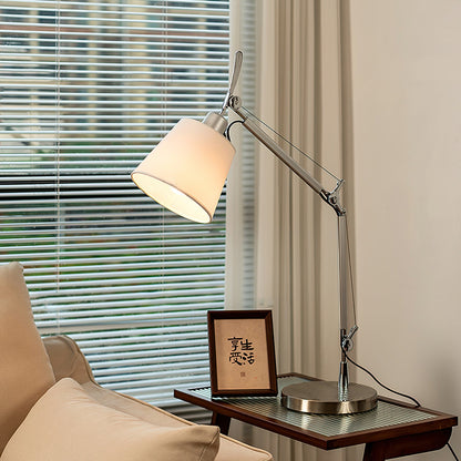 Modern Classic Table Lamp with Adjustable Angle – 65cm Height, Fog Silver Finish 2