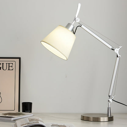 Modern Classic Table Lamp with Adjustable Angle – 65cm Height, Fog Silver Finish 7