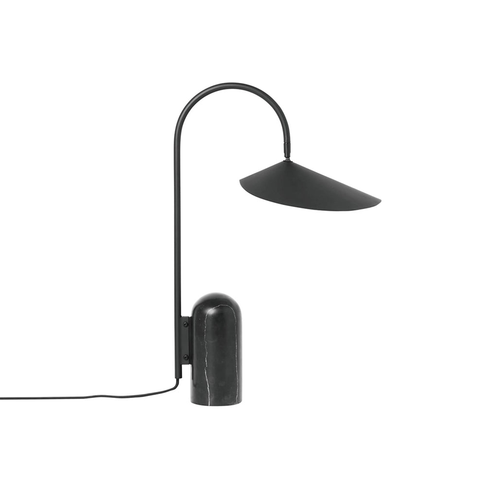 Modern Minimalist Table Lamp with Black Marble Base – LED Compatible 10